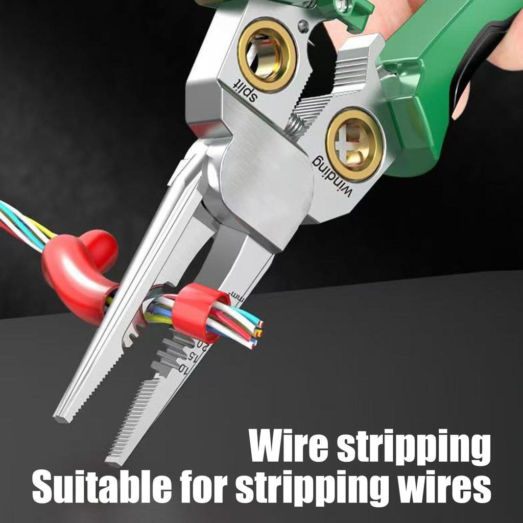 Wire Stripper Tool 8 In 1 Wire Stripping Cable Cutter Multi-Function Repair Tool For Circuit Car Garage Workshop Appliance
