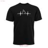 Coffee Heartbeat Mens Cotton T Shirt Vintage Washed Casual Streetwear Designer Clothes Comfortable Breathable Slightly Soft