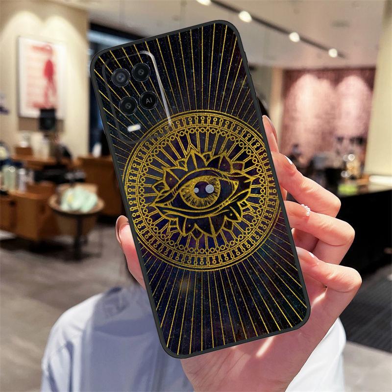 Pyramid Eye Symbol Case For Oppo A40 A60 A80 A18 A38 A58 A78 A98 A16 A76 A96 A15 A17 A77 A74 A94 A54 A57S Cover