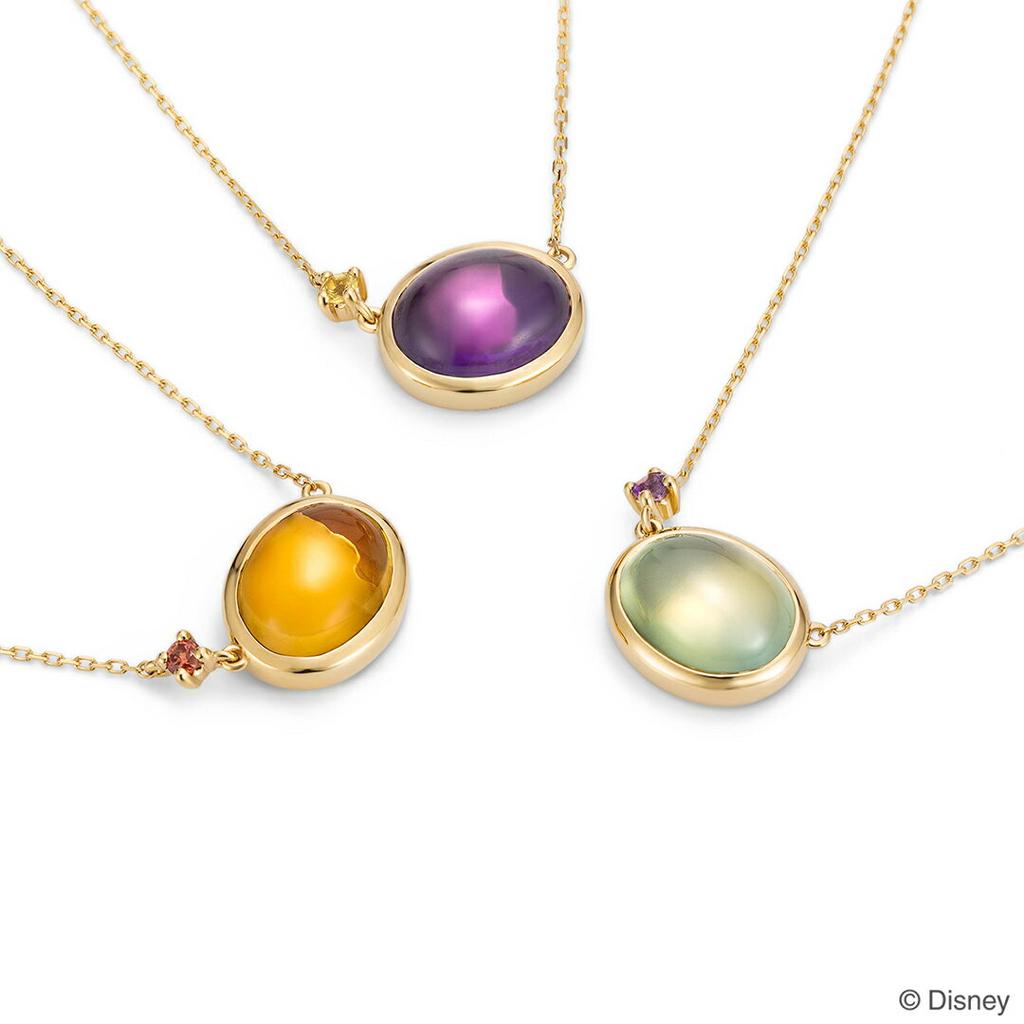 Disney Beauty Beast Belle Necklace / Pure Colors K18 Yellow Gold Womens Accessory Jewelry Pendant Adults.