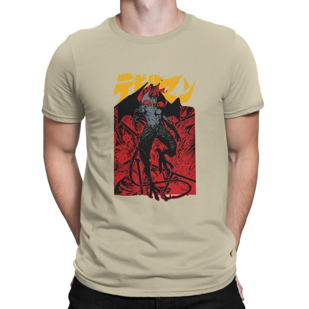 Devilman Crybaby Creative TShirt for Men Japanese Network Animation  Collar Basic T Shirt Distinctive Gift Clothes OutdoorWear