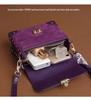 Women's Luxury Purple Crossbody Handbag - Elegant Commuter Style