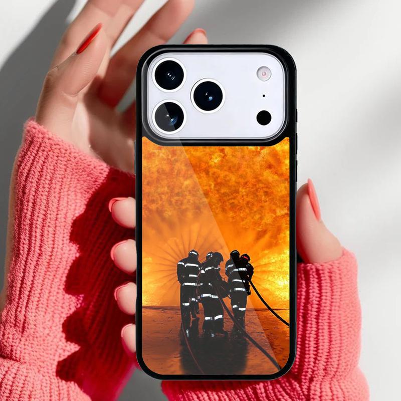 Fireman Firefighter Phone Case for iPhone 17 16 15 14 13 Pro Max Back Cover for 12 11 Pro Coque