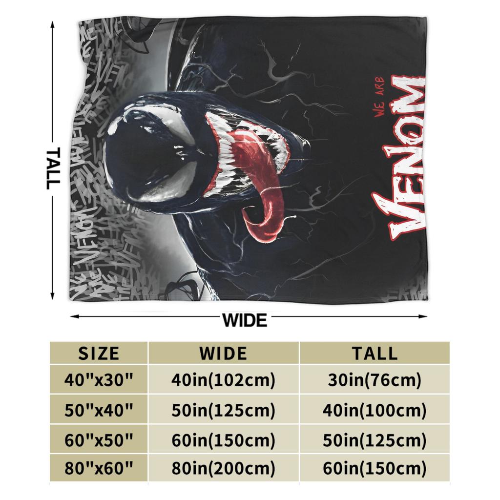 Venom Blanket  Warm Street Trend Plush Throw Blanket For Children Bedroom Flannel Bedspread Bed Cover