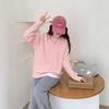 Soft waxy twist lazy knitted sweater for women's autumn and winter new casual thick loose pullover sweater top for women