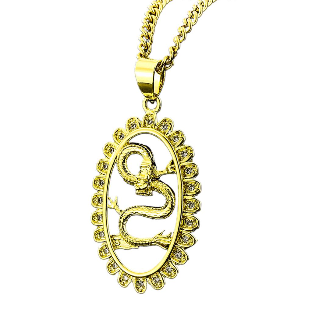 Vintage Dragon Year Necklace Chinese Traditional Culture Inspired Pendant Neckchains Unique Charm Neck Jewelry Ornament