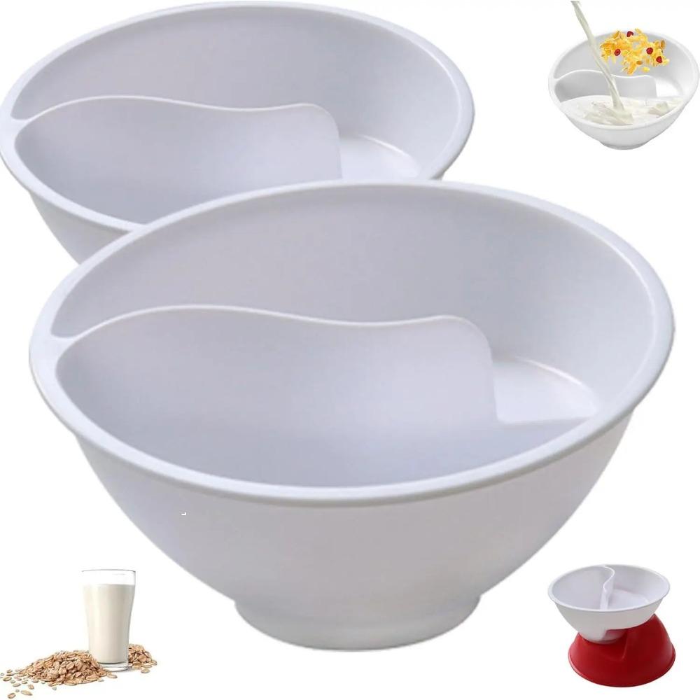Cereal Bowl Dry and Wet Cereal Bowl for One Person Breakfast Tableware Home Plate Milk Bowl Snack Bowl Dinnerware