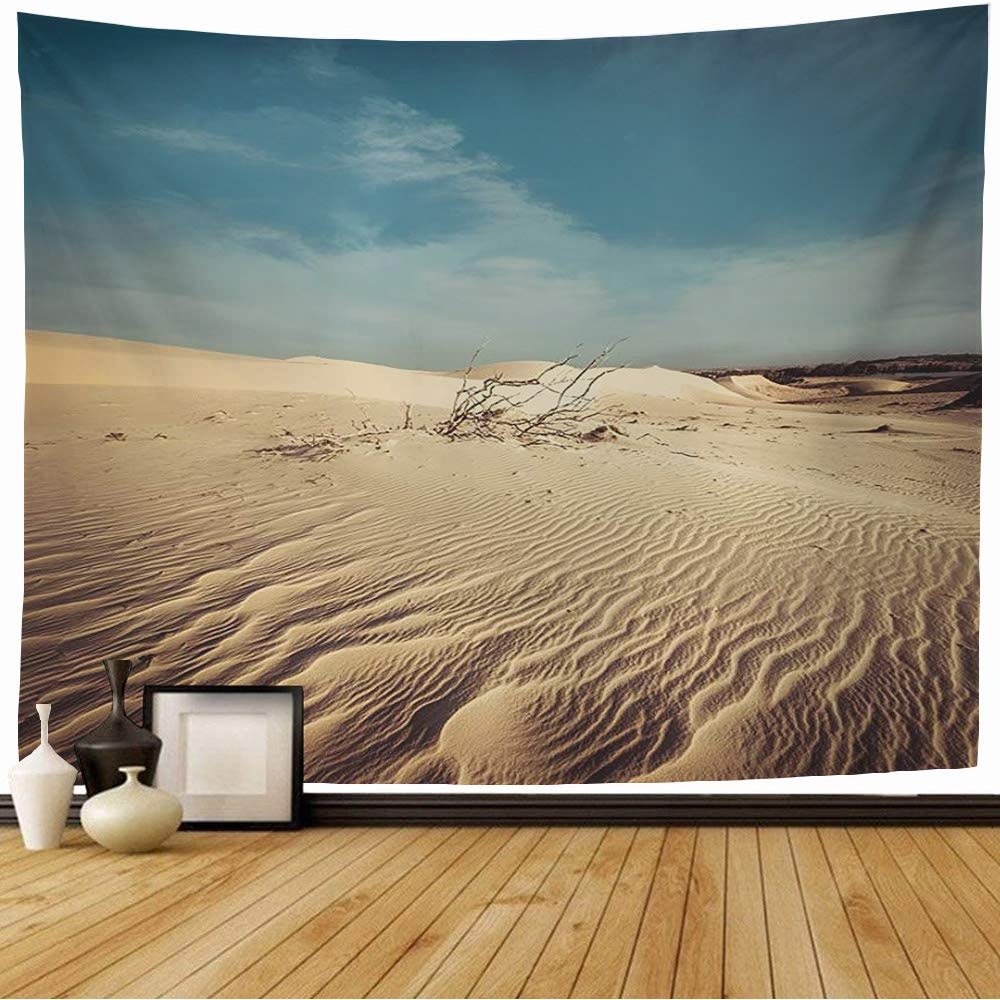 Dune Sunrise Tapestry Sahara Desert Dunes Tapestry Nature Outdoor Scenery Tapestry Wall Hanging Decor for Bedroom Living Room