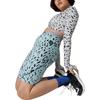adidas Canotta da allenamento corta traforata con motivo da donna Top Grigio Nero HC6851