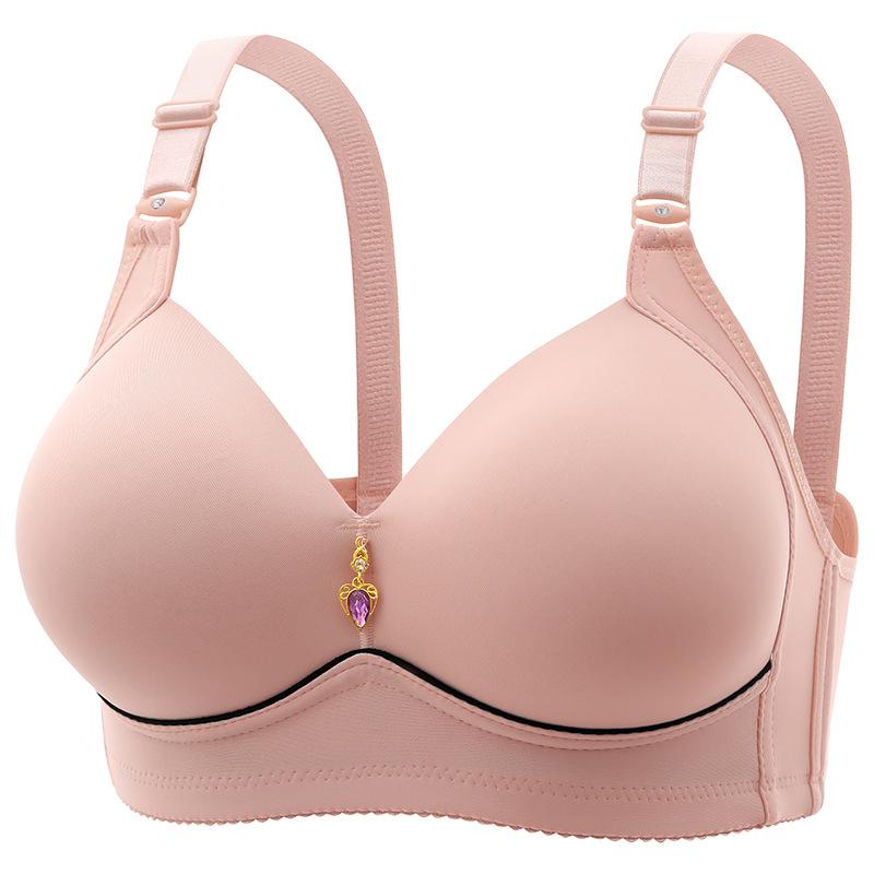 Ladies' Adjustable Shoulder Strap Solid Color Bra - Soft and Breathable, Built In Pad Design Comfortable and Close Fitting, All Season Elegant
