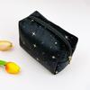 Elegant Italian Velvet Octagonal Makeup Bag - Large Capacity Women's Clutch for Cosmetics Storage