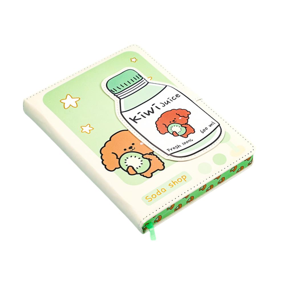 

224 страницы B6 Магнитный блокнот Мультяшный Милый Блокнот из ПУ кожи Студенческий блокнот Офисные принадлежности зелёный