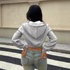 Autumn High-end Hooded Sweatshirt Jacket for Hot Girls Short Waist-exposing Casual Jacket for Women
