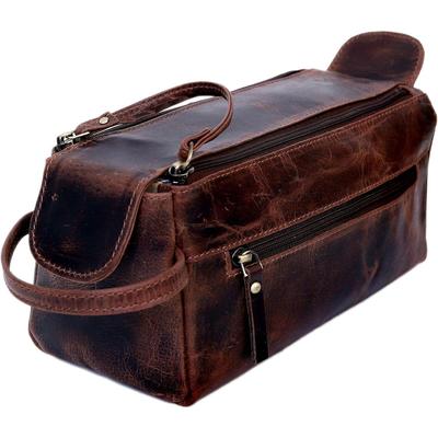 Reise-Kulturtasche aus Leder für Männer, Rasierer, Damen und Herren, Organizer, Badezimmer, Rasierset