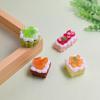 100Pcs Mini Cake Decorations Ornaments 3D Artificial Fruit Cake Dessert Miniature Doll House Food Toys for Landscape Party Decor