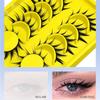 6 Pairs Wet Fox Eye Lashes False Eyelashes Cosplay Fake Lashes Dramatic Eyelashes Wet Eyelashes Extensions Makeup Tool