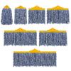 Vintage-style Cotton Mop with Plastic-coated Handle - Ideal for Schools, Properties, and Large Floor Areas.