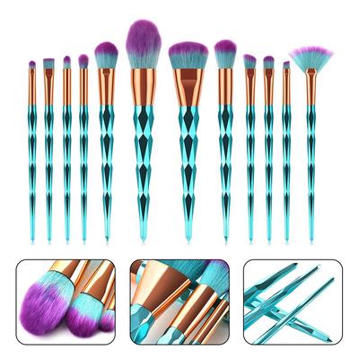 12er Set Puder Foundation Verblendung Rouge Lidschatten Make-up Pinsel