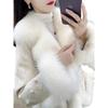 Trendy Women's Faux Fox Fur Coat - Youthful & Stylish Cotton-Padded Winter Jacket 2024