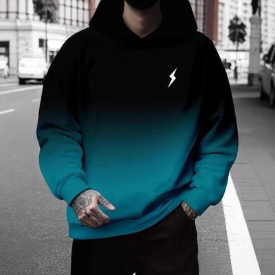 Autumn Winter Long Sleeved 3D Digital Printed Round Neck Pullover Sweatshirt for Men Loose Casual Hoodies & Sweatshirts Men’s