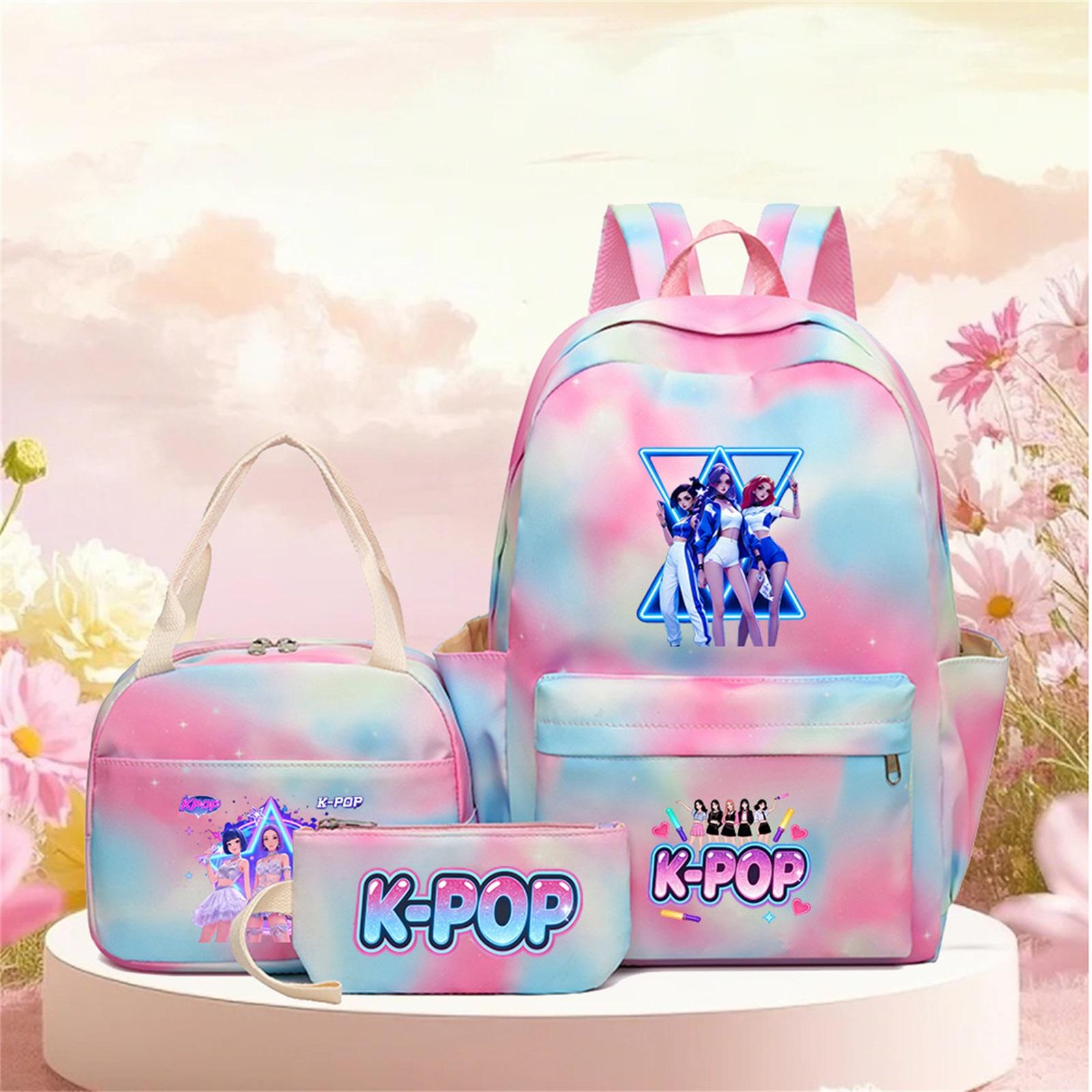 

Large-Capacity Casual Backpack, Lunch Bag, And Pencil Case One Size