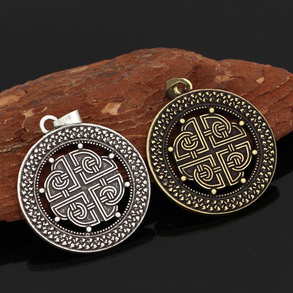 Nordic Viking Pirate Retro Men's Hollow Pendant Amulet Necklace