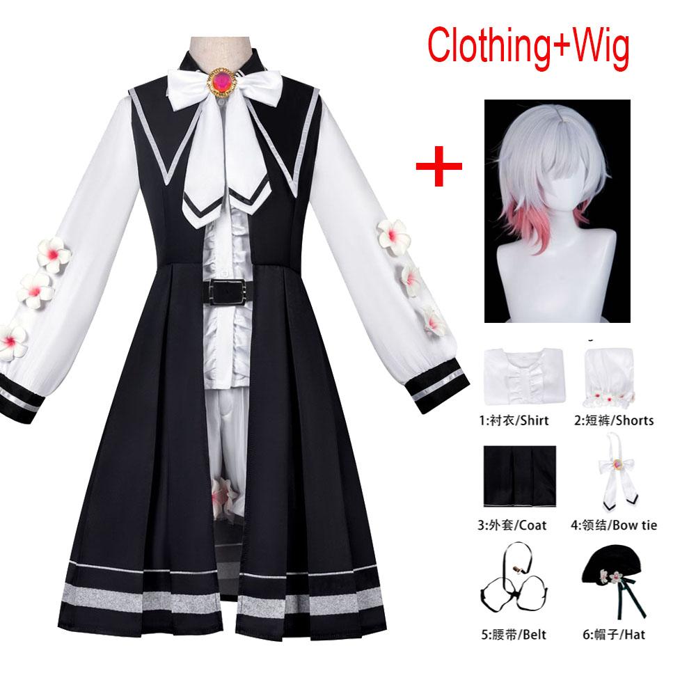 New Sakuraba Ema Cosplay Costume Wig Anime Magical Woma Witch Trial Ema School Uniform Lolita Dress Halloween Christmas Clothing
