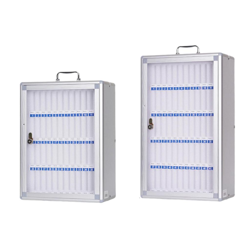 Phones Storage Cabinet Student Sturdy Aluminum Alloy Classroom Dormitory Meeting Transparent Door Portable Handle Storagebox
