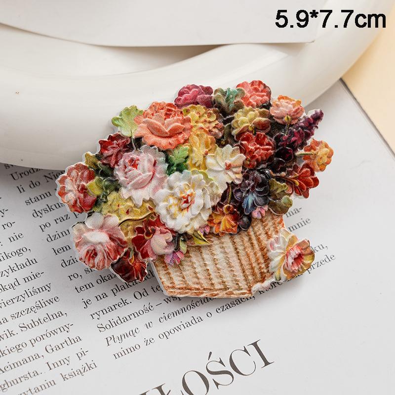 Magneți de frigider cu flori creative, pictură în ulei, flori, magneți pentru decorarea frigiderului, autocolante magnetice cu trandafir de floarea soarelui