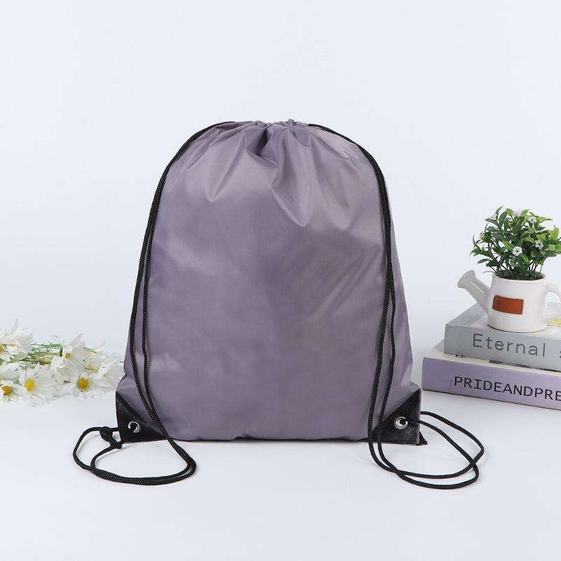 Blank Polyester Drawstring Backpack Marathon Sports Storage Bag Customizable