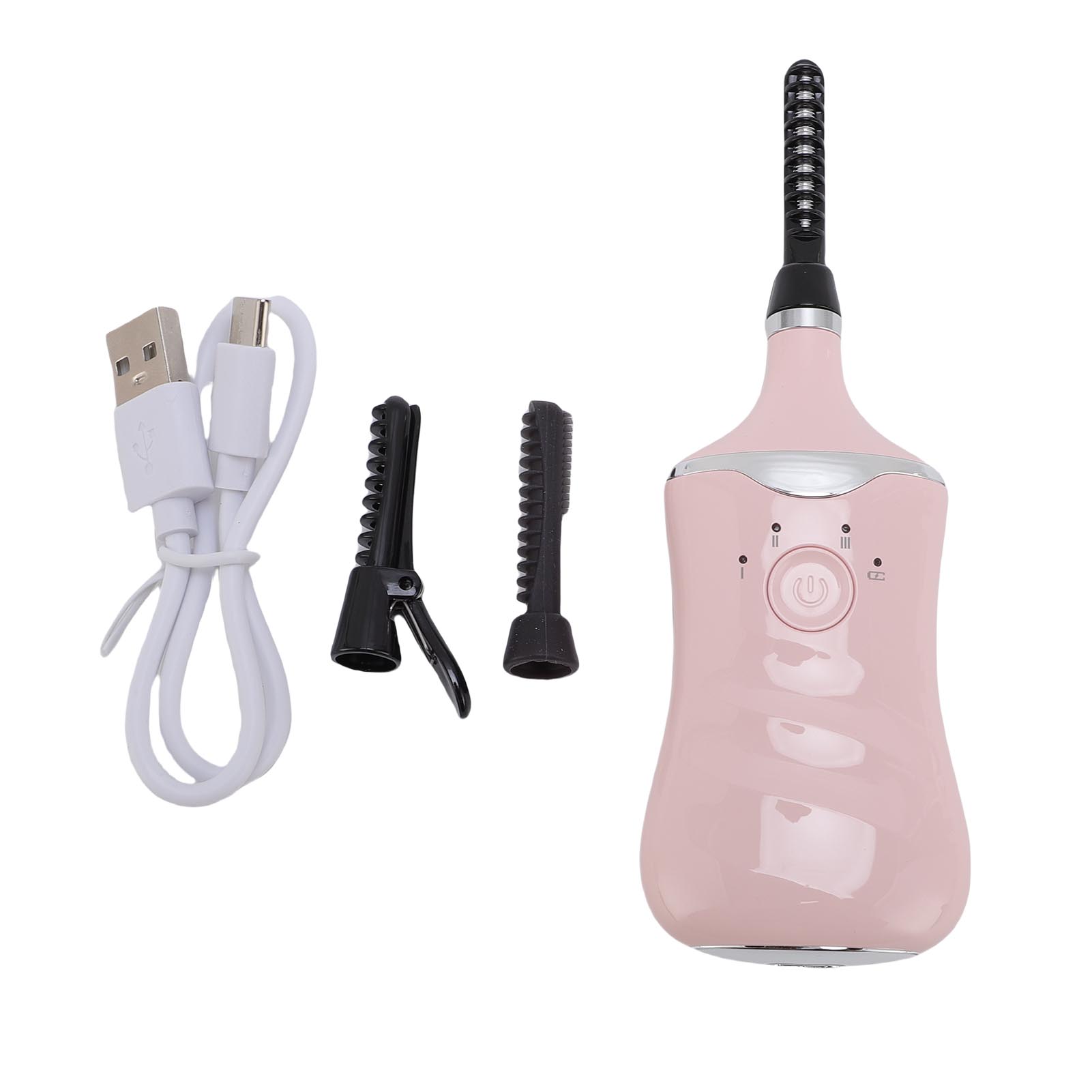 Electric Hted Eyelash Curler USB Charging 3 Temperature Modes with 3 Replacement Brush Hd Hting Lash Curler