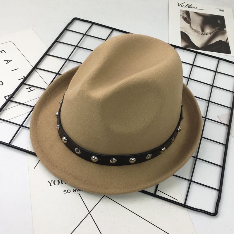 Chain Decor Fedora Hat for Men Women Korean Style British Retro Bowler Hat for Daily Casual Wear Stage Performance