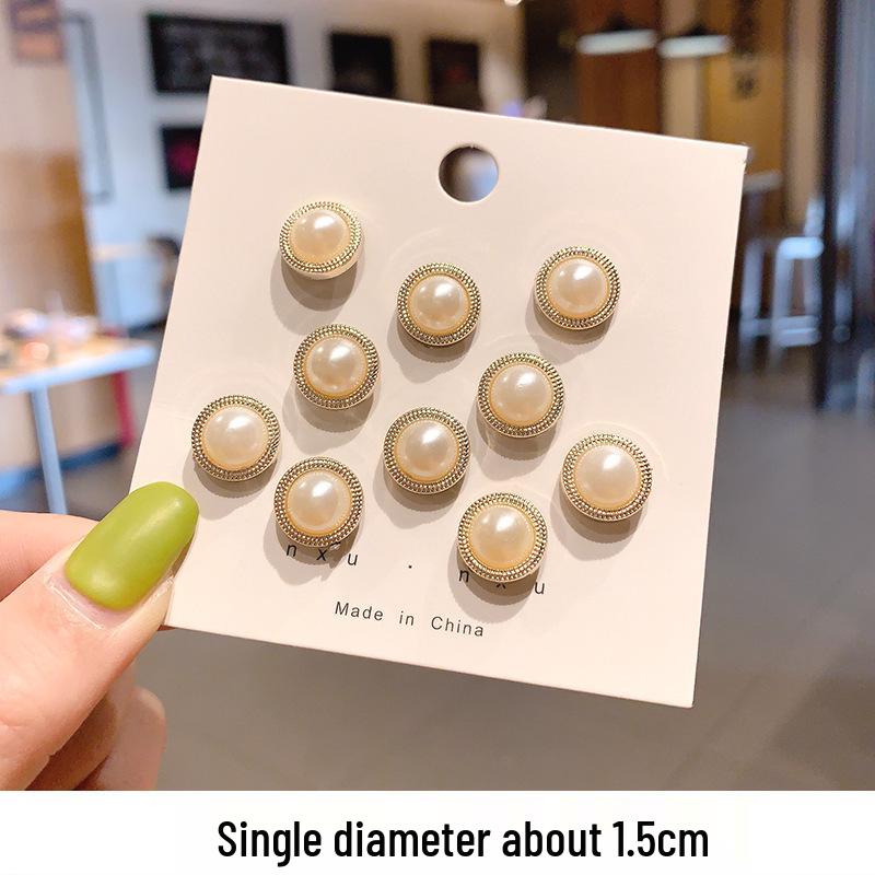 Pearl Smiley Face Brooch Pin - Cute Anti-Exposure Women's Collar Accessory