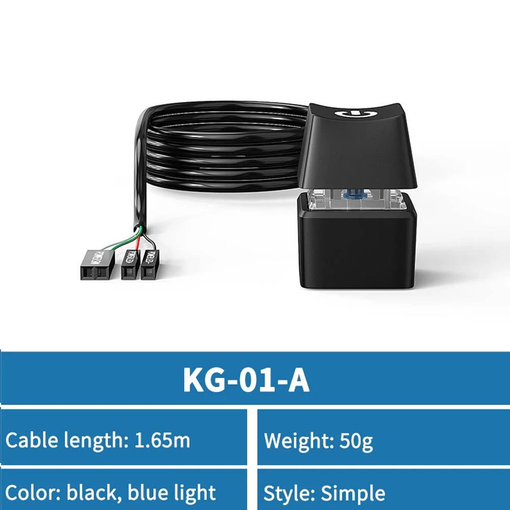 Colorful LED Push Button PC Desktop Switch Motherboard External Power‑On‑Off Button Extension Cable 1.65/5/10M for Home Office