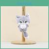 Cute Pink And Gray Fox Plush Toy Keychain Perfect For Bag Accessories And Gifts