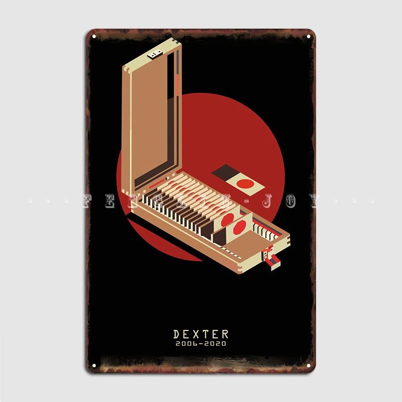 

Декстер Кров яна Коробка Металева Табличка Клуб Вечірка Бар Печера Смішний Настінний Декор Бляшана Табличка Постер 30x40cm(11.8x15.7inch)