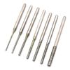 10Pcs Silver Diamond Coated Drill Bits 0.8-2.5mm Grinding Burr Bits  For Drilling Glass Woodworking