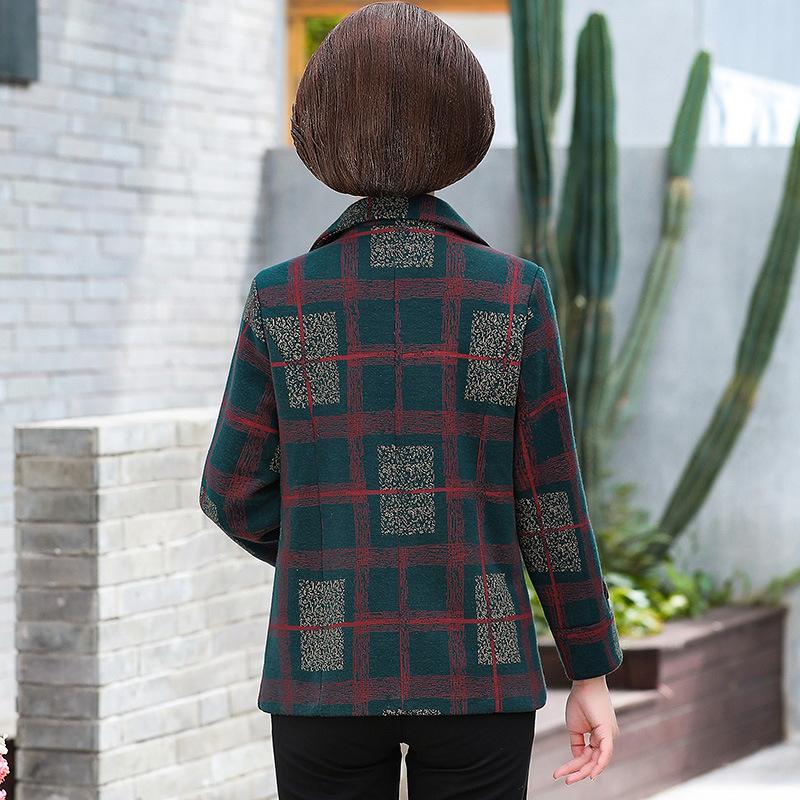 Autumn short suit new year old 0 plaid coat top women