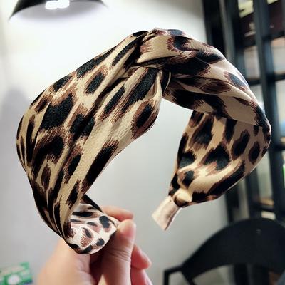 Žena Čelenky s leopardím vzorem Sexy Twist Knot Dívčí vlasové doplňky