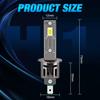 2Pcs 60000LM H1 Turbo LED Headlight Bulbs 260W Canbus Mini Wireless Lamps W/ Fan CSP Chips Super Bright for Car Fog Lights Headlamp 6500K White