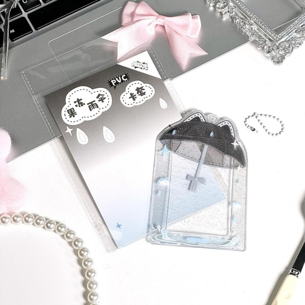 Creative Umbrella PVC Photocard Holder Idols Photo Frame Cute Sweet Card Display Desktop Decor Card Sleeve