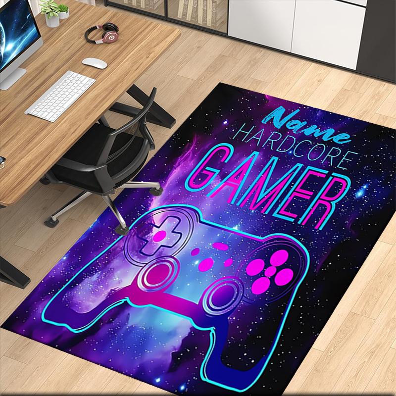 Tappeto Stampato con Controller di Gioco Personalizzato, per Sedia da Ufficio Soggiorno Camera da Letto Cucina Decorazioni Regali.