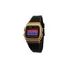 CASIO Customized watch modified series yellow watch mirror waterproof classic retro F-91WM-9A modified-Yaojin Xuanying HeiSeBiaoPanHongLanBiaoJing