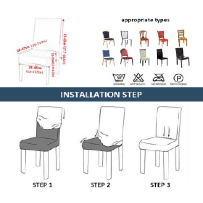 Cheap 4pcs Chair Cover High Elastic Wearresistant Dustproof Chair