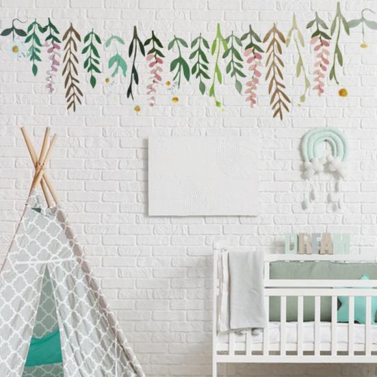 Flower Banner Boho Paper Floral Leaf Banner Double Sided Colorful Wildflower Garland for Birthday Baby Shower Wedding Backdrop Decor