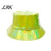 Three-dimensional Bucket Hat Hat, Three-Dimensional Wide Brim Fisherman Waterproof Imitation Leather Cool Metallic Deep Barrel Shine Sun Stage