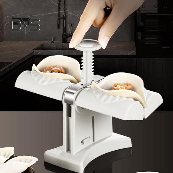 Dumpling Maker Hand Press Rustproof Non Stick Labor Saving Reusable Baking Accessories Plastic Double Head Ravioli Mold