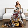 Demons Rengoku Kyoujurou Slayers Flannel Throw Blankets Flame Hashira Throws Knitted Blanket Outdoor Lightweight Thin Portable