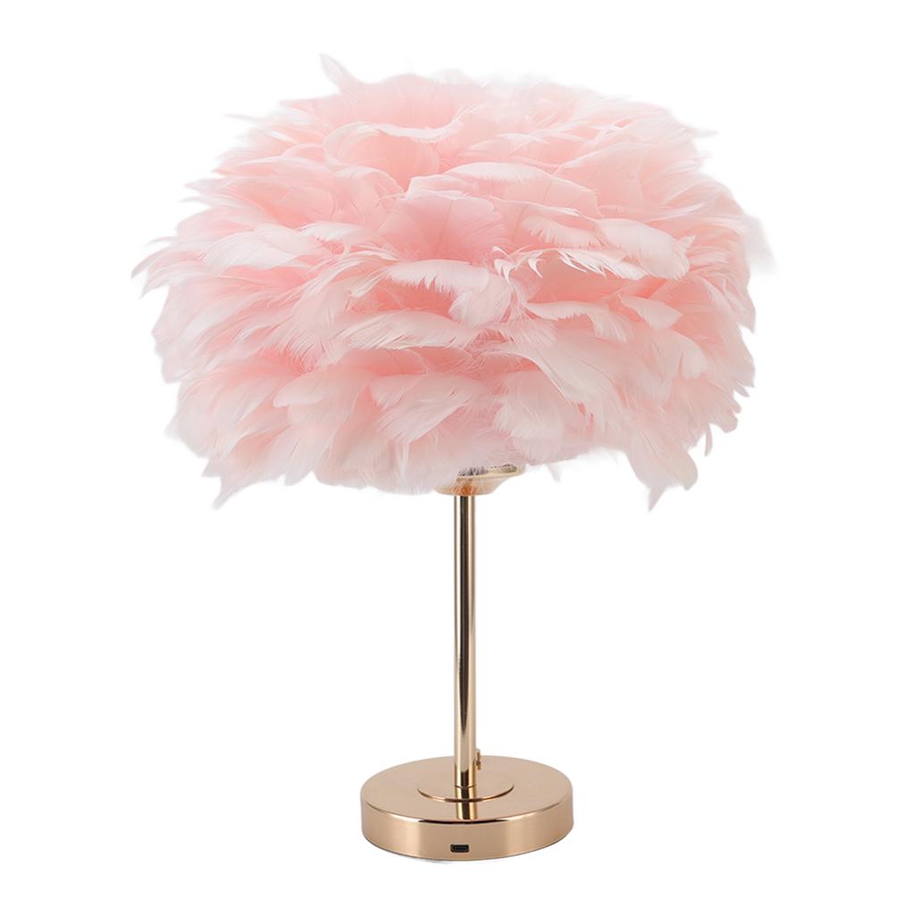 Feder Tischleuchte Touch Dimmen 3 Farbtemperaturen USB-Aufladung Dekorative Schreibtischleuchte für Restaurant