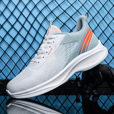Men's Shoes Flying Woven Shoes Lightweight Running Shoes Spring and Summer Low-top Mesh Breathable Casual Sports Shoes Walking Shoes